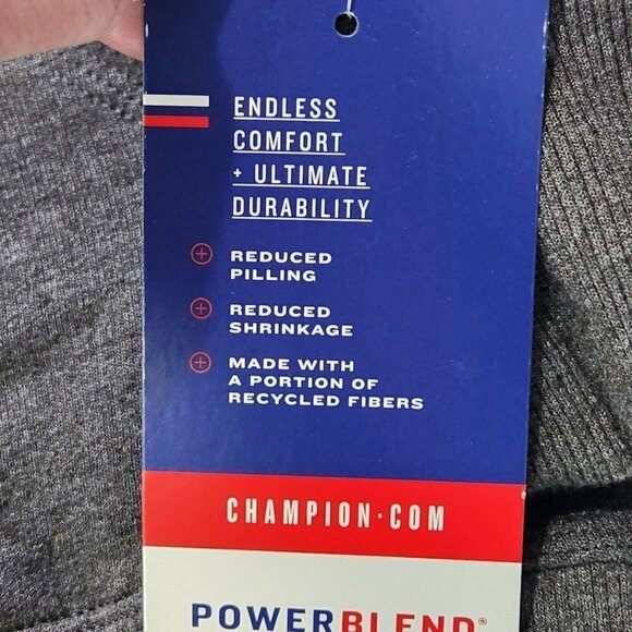 Champion Mens NWT Granite Heat Pullover Hoodie S Gray Embroidered Chest‎ Logo - Picture 8 of 10